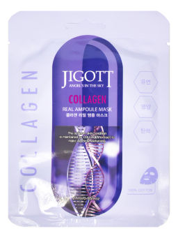JGT Маска на тканевой основе JIGOTT COLLAGEN REAL AMPOULE MASK  фото 2