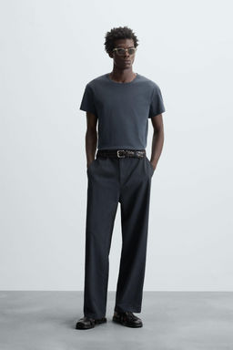 REGULAR FIT TEXTURED TROUSERS - Zara фото 10