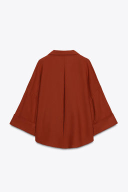 WIDE-SLEEVE LINEN BLEND SHIRT - Zara фото 44