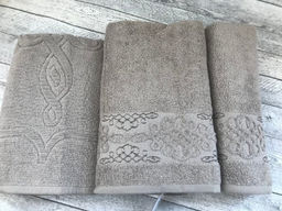 Набор полотенец PUPILLA PENANOPE хлопок 3 шт (50*80,50*90,70*140) кофейный