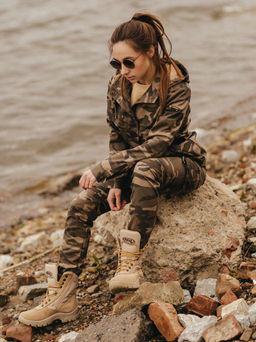 Брюки женcкие карго c накладными карманами Caribou В251 Камуфляжные (милитари) фото 2