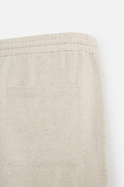 LINEN BLEND BERMUDA SHORTS - Zara фото 9