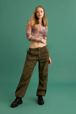 Брюки Cool Parachute Gabardine из 100 % хлопка - Defacto фото 3