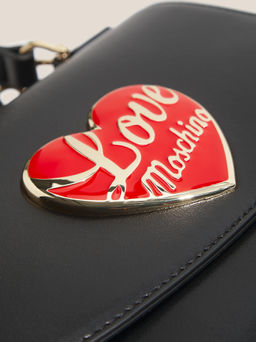 Женская сумка с ручкой LOVE MOSCHINO LOVE HEART Артикул 4561187, черный  фото 2