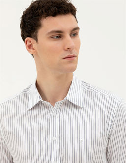 Lacivert Slim Fit Uzun Kollu G_mlek - Pierre cardin фото 2