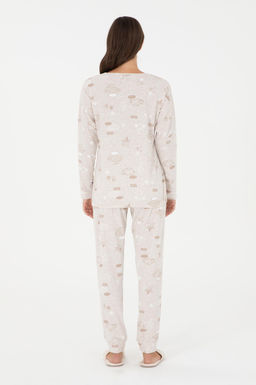 Kad_n Bej Pijama Tak_m_