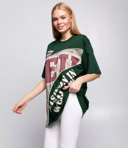 Футболка #КТ12972, тёмно-зелёный - Dommod фото 2