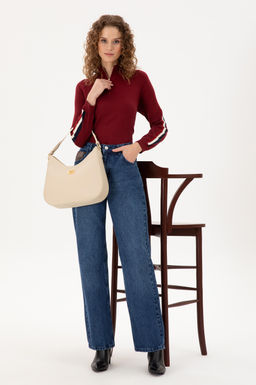 Женская бежевая сумка через плечо Неожиданная скидка в корзине