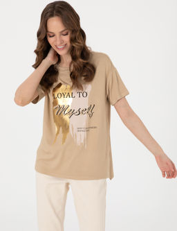 Bej Comfort Fit Ti__rt