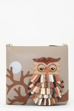 Сумка с аппликацией ДС-310-92 капучино