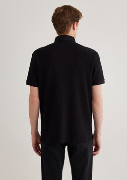 Siyah Polo Tisort - Mavi фото 5