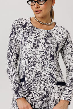 Платье ANELLI 1750 белая змея  фото 5