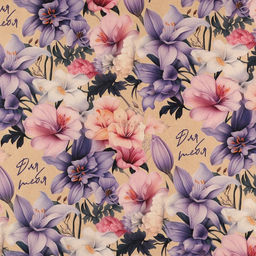 Цена за 10 шт. Бумага упаковочная крафтовая «Цветы для тебя», 70 х 100 см