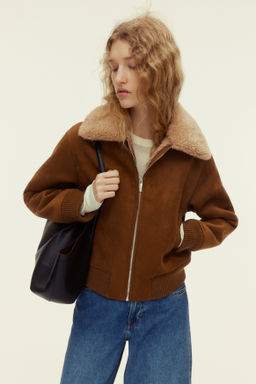 Chaqueta con cuello de borreguito - H&m фото 5