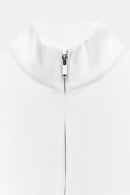 SUDADERA OVERSIZE CREMALLERA / Blanco - Zara фото 7