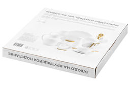 Блюдо сервировочное 33*33*3 см Айсберг на крутящейся дерев. подставке - Elan gallery фото 22