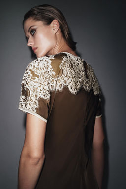 ZW COLLECTION LIMITED EDITION SATIN LACE DRESS - Zara фото 7