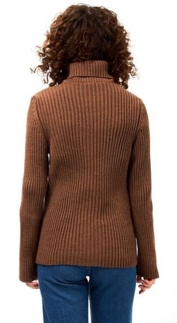 Водолазка из верблюжьей шерсти женская Лапша SOFT, цвет Кофейный