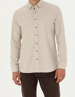Bej Regular Fit Uzun Kollu G_mlek - Pierre cardin фото 6