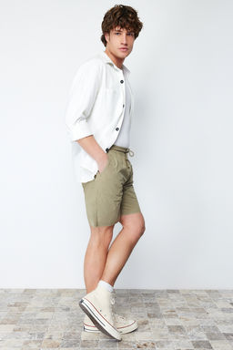 TRENDYOL MAN Lacivert Regular Fit Paper Touch Yumusak Tuseli Beli Bagc?kl? Sort Bermuda TMNSS24SR00006 - Trendyolmilla фото 11