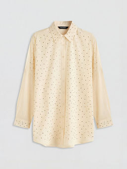 Ta?l? Oversize Kad?n G?mlek Tunik