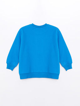 Bisiklet Yaka Bask?l? Uzun Kollu K?z ?ocuk Sweatshirt - Waikiki фото 2