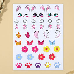 Набор для украшения яиц Котики на пасху, 25?15 см