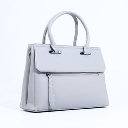 Сумка-тоут на молнии, наружный карман, цвет светло-серый - Simaland фото 3