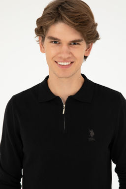 Свитер мужской U.S. Polo Assn черный вискоза с хлопком  фото 9