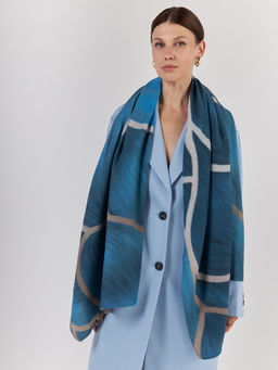 Большой, мягкий, тонкий и очень нежный двусторонний палантин с рисунком - Tantino фото 2