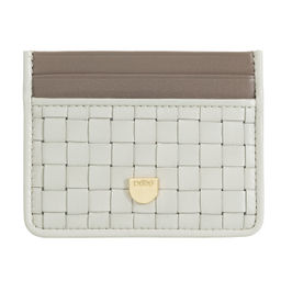 Итальянский кожаный кардхолдер DuDu серии Svalbard | жемчужный серый