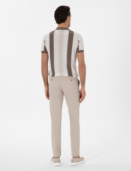 Bej Slim Fit Pamuk Kar___ml_ Kanvas Pantolon - Cacharel фото 4