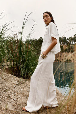 HEMSTITCH SHORT SHIRT - Zara фото 4