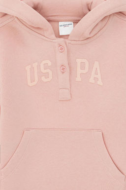 Базовый свитшот пыльно-розового цвета для девочек Неожиданная скидка в корзине - U.s. polo assn фото 3