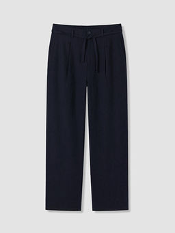 Regular Fit Keten Kar???ml? Erkek Pantolon