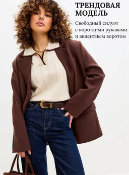 K13360 Джемпер-поло (вязаный трикотаж) БЕЖЕВЫЙ