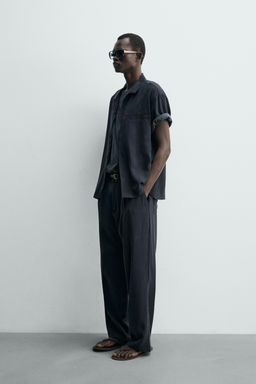 CAMISA FLUIDA RELAXED FIT / Gris azul - Zara фото 4