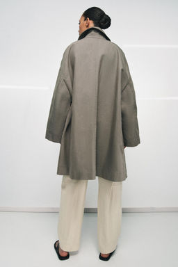 TRENCH OVERSIZE ZW COLLECTION / Gris-Granate - Zara фото 3