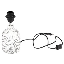 Светильник настольный Луиза-1 д22,5см, h35,5см, абажур текстильный д22,5см, h16см, цвет - белый, основание керамическое д10,8см, h24см, матовая глазурь, цвет - белый (Китай) - Домашняя мода фото 2