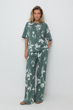 VERY NEAT _ ЕВТ 4069/зеленый мох,магнолия брюки жен