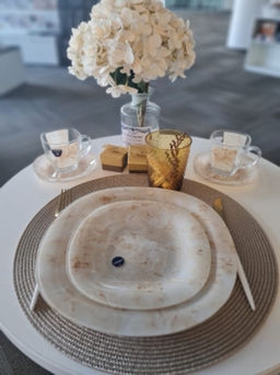 Тарелка десертная МАРБЛ БЕЖ 19см