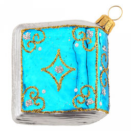 Елочная игрушка фигурка стеклянная Книга сказок 5,5х5,5х3см, цвета микс, ручная художественная роспись, подарочная упаковка (Россия) - Домашняя мода фото 4