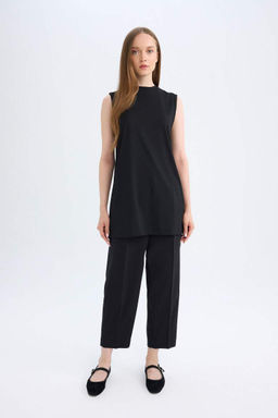 Туника без рукавов обычного кроя с круглым вырезом - Defacto фото 2