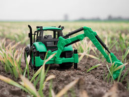 Экскаватор Прогресс инерционный (зелёный) (в лотке) - Полесье фото 14