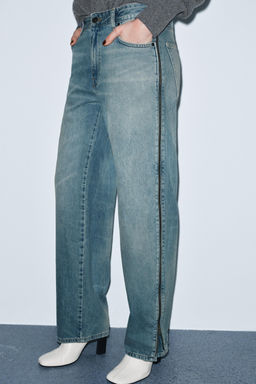 ZW COLLECTION MID-WAIST JEANS WITH ZIPS LIMITED EDITION - Zara фото 4