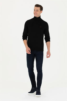 U. S. Polo Assn Мужской черный базовый свитер - U.s. polo assn фото 4