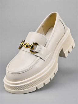 Лоферы женские/ Броги A-49MB Rice white - Piniolo фото 5