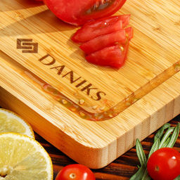 Доска разделочная бамбук, 42х30х2 см, прямоугольная, Daniks, H-1717XL (453795) /DANIKS/  фото 10