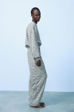 WASHED-EFFECT ANIMAL PRINT SWEATSHIRT - Zara фото 3