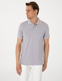 A__k Gri Slim Fit Polo Yaka Ti__rt - Pierre cardin фото 3